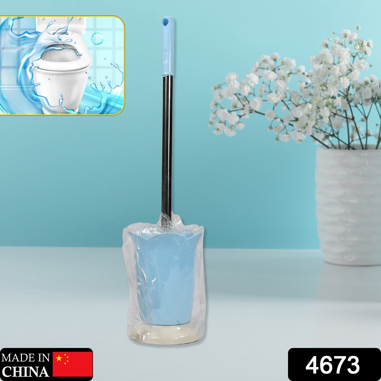 4673 Premium Toilet Plastic Brush with Holder Stand Western and Indian Toilet Bathroom Cleaning DeoDap 4673 Premium Toilet Plastic Brush with Holder Stand Western and Indian Toilet Bathroom Cleaning DeoDap